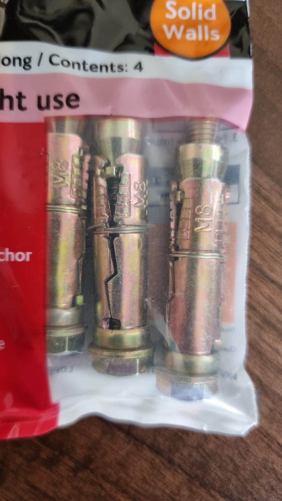 Loose Bolt Shield Anchors