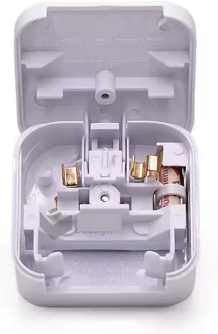 EU 2-Pin to UK 3-Pin Plug Adapter