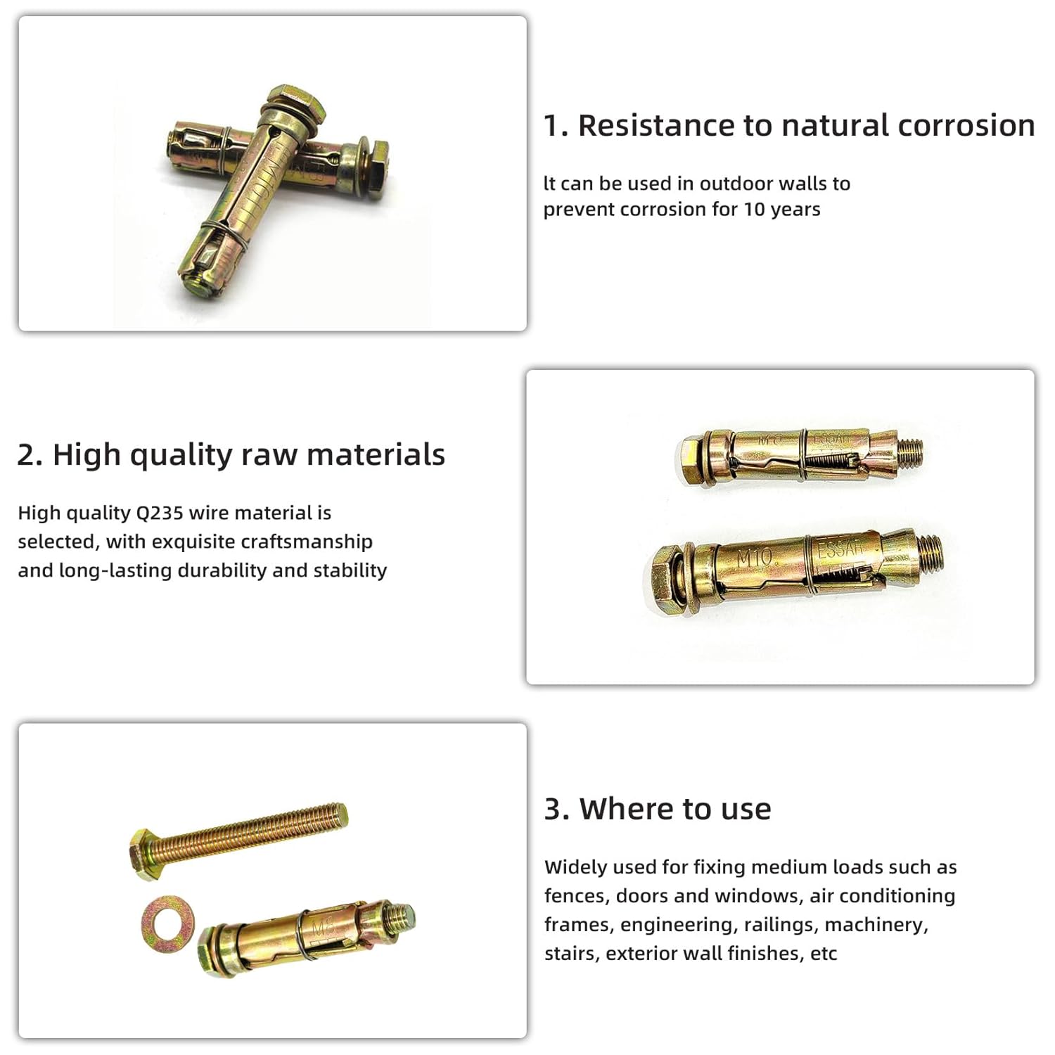 Loose Bolt Shield Anchors