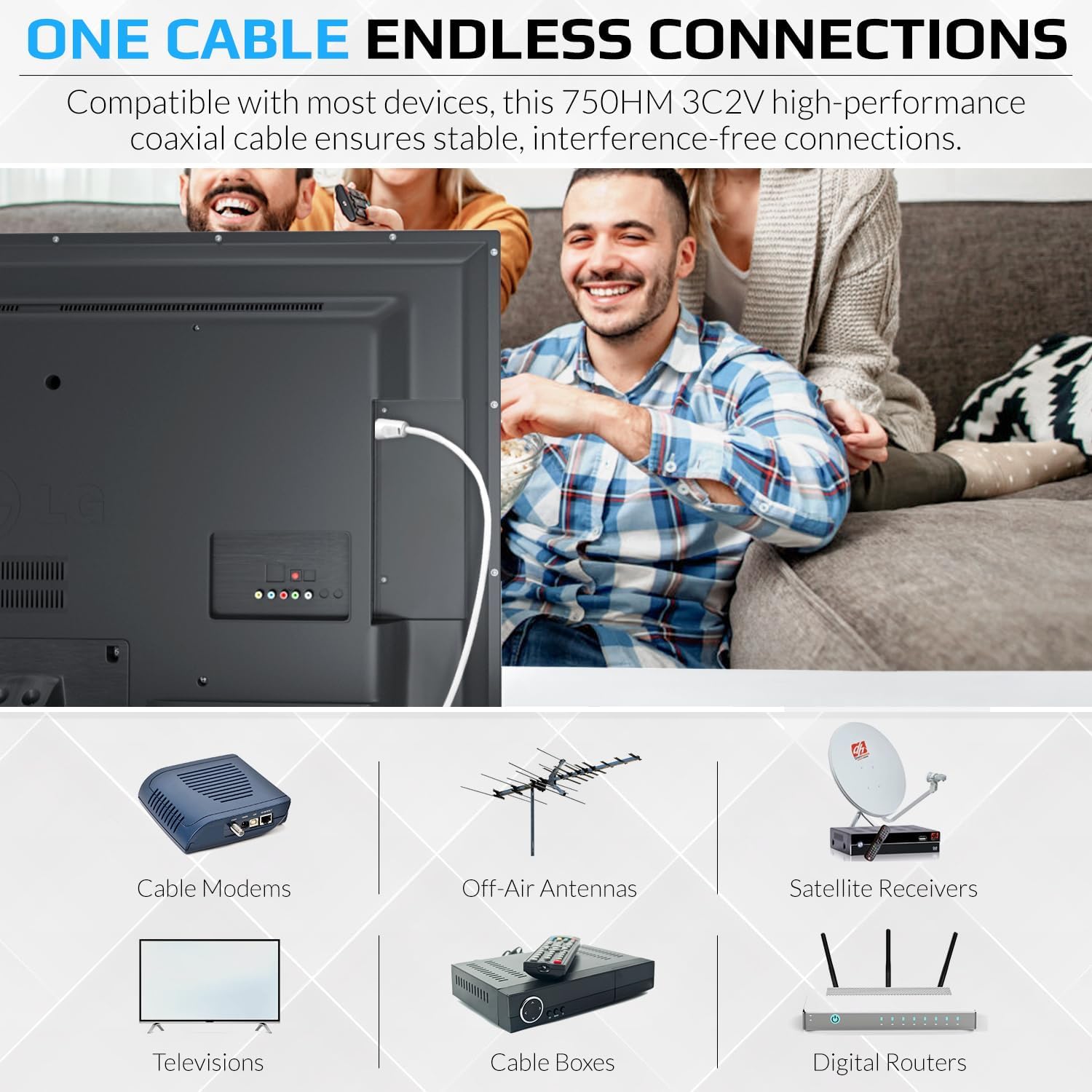 Coaxial TV Aerial Cable Extension