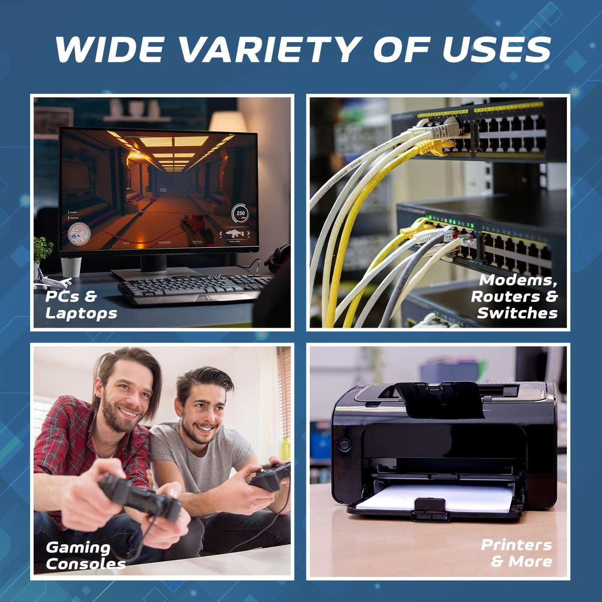 Cat5e Ethernet RJ45 LAN Cable
