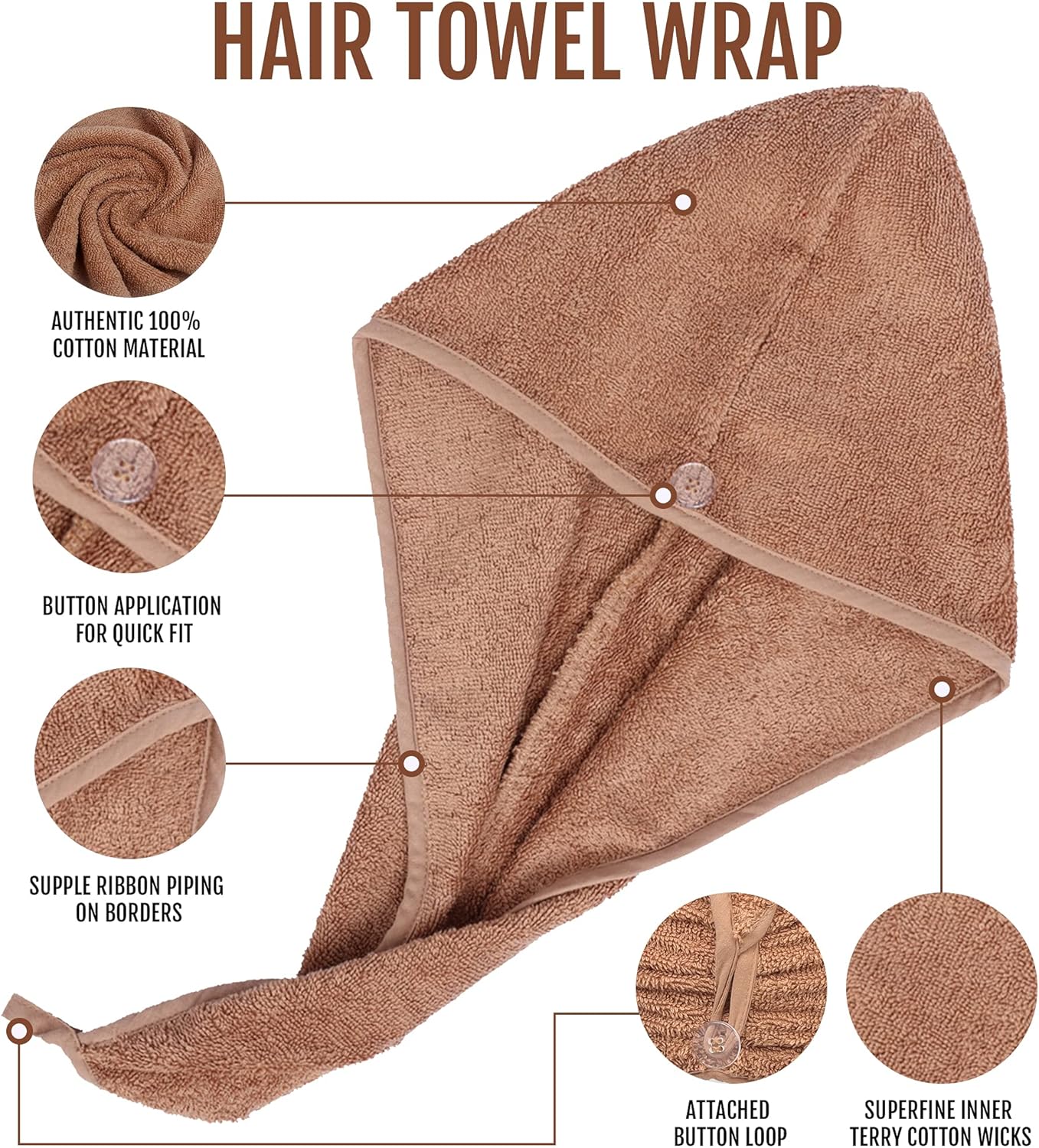 Hair Towel Wrap Cap