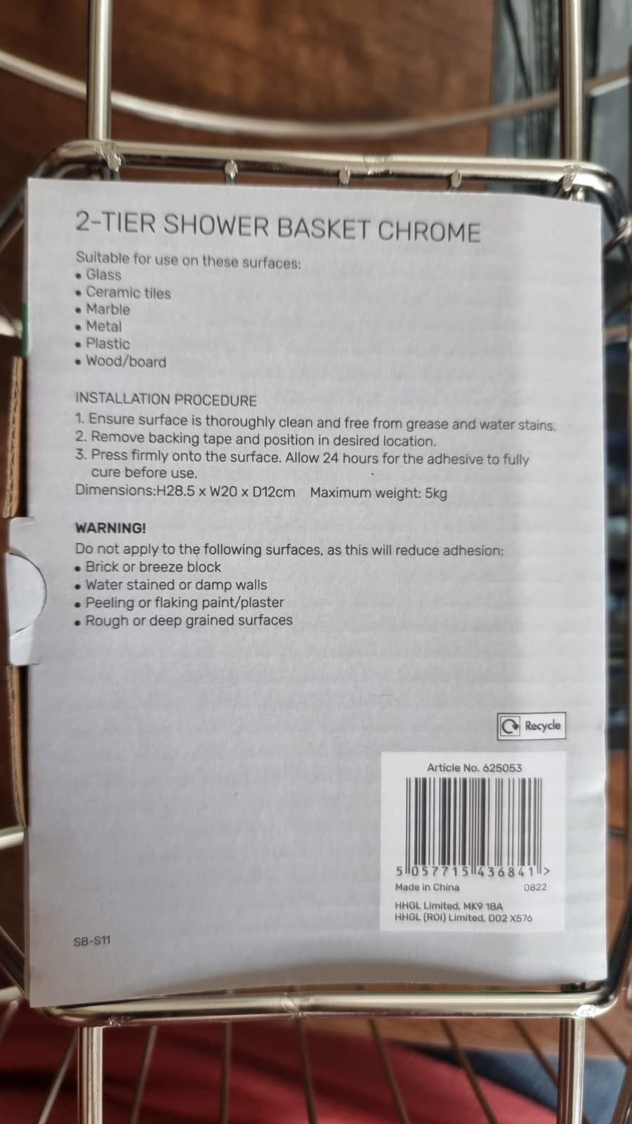 2-Tier Chrome Corner Shower Caddy