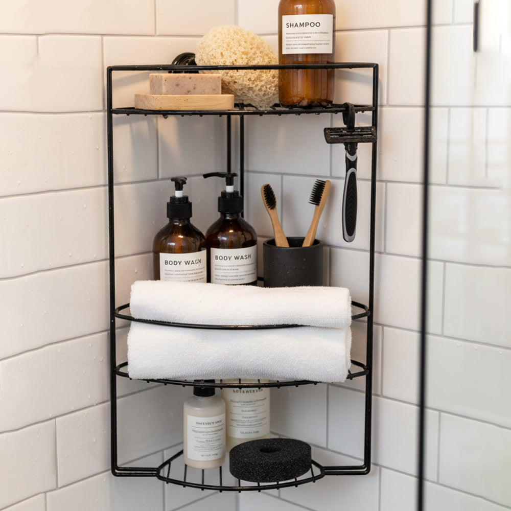 3-Tier Chrome Corner Shower Caddy