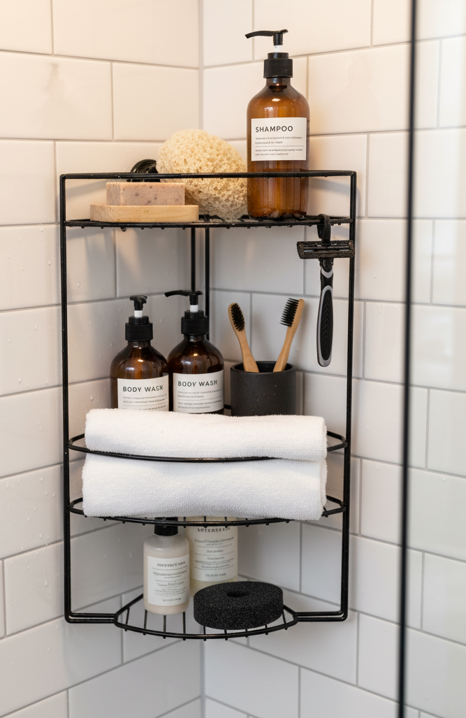 3-Tier Chrome Corner Shower Caddy