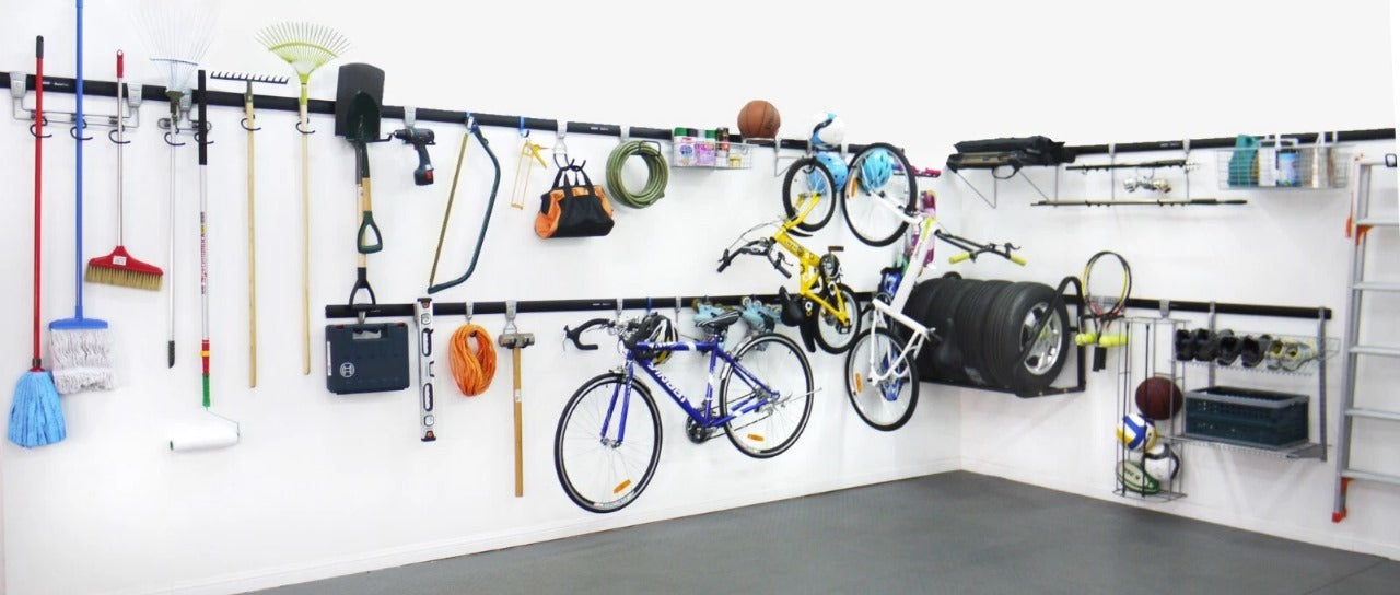 Wall Mounted Garage Storage Kit Complete Set Tool Organiser