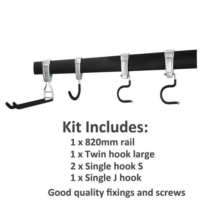 Wall Mounted Garage Storage Kit Complete Set Tool Organiser