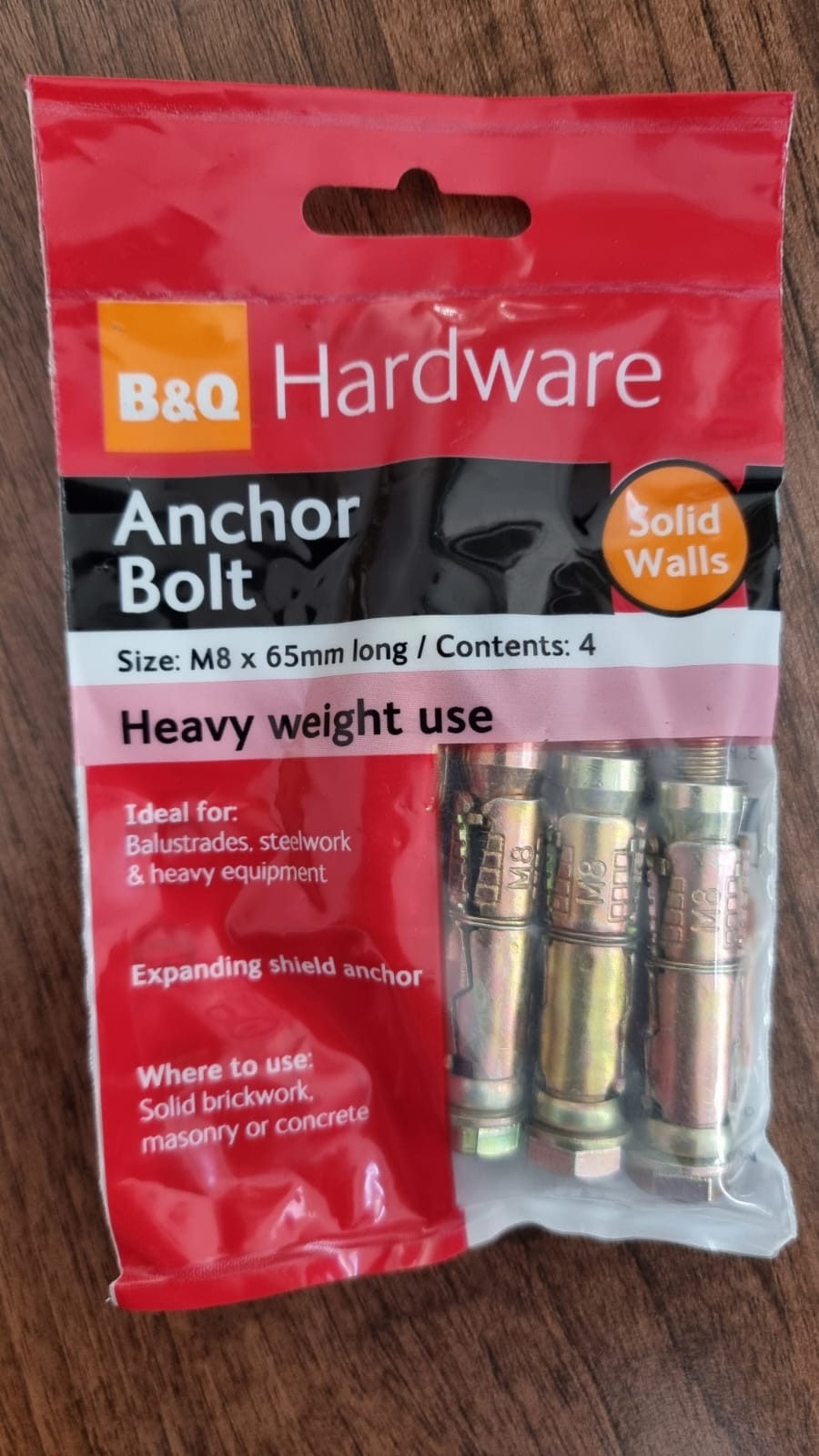 Loose Bolt Shield Anchors
