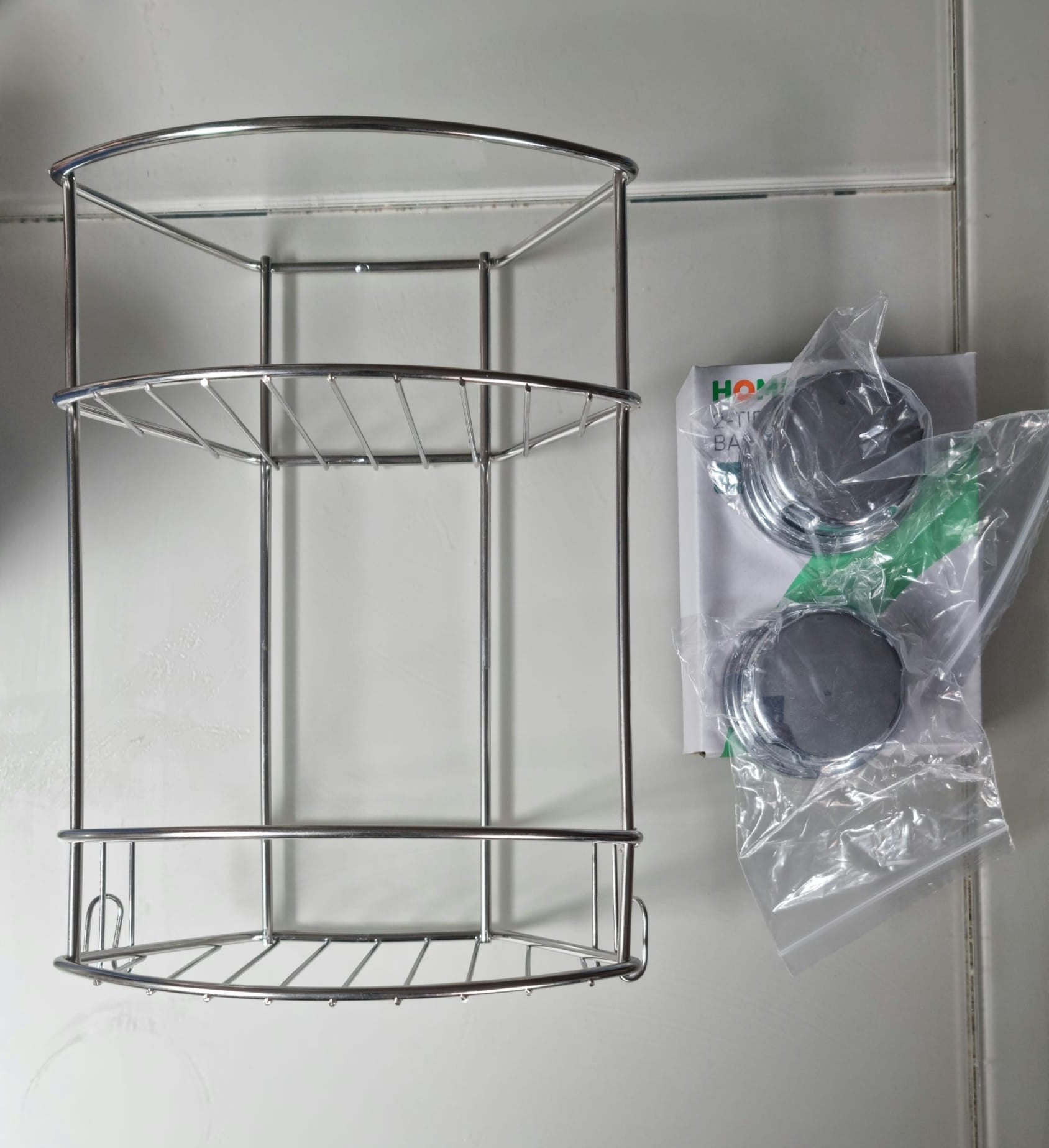 2-Tier Chrome Corner Shower Caddy