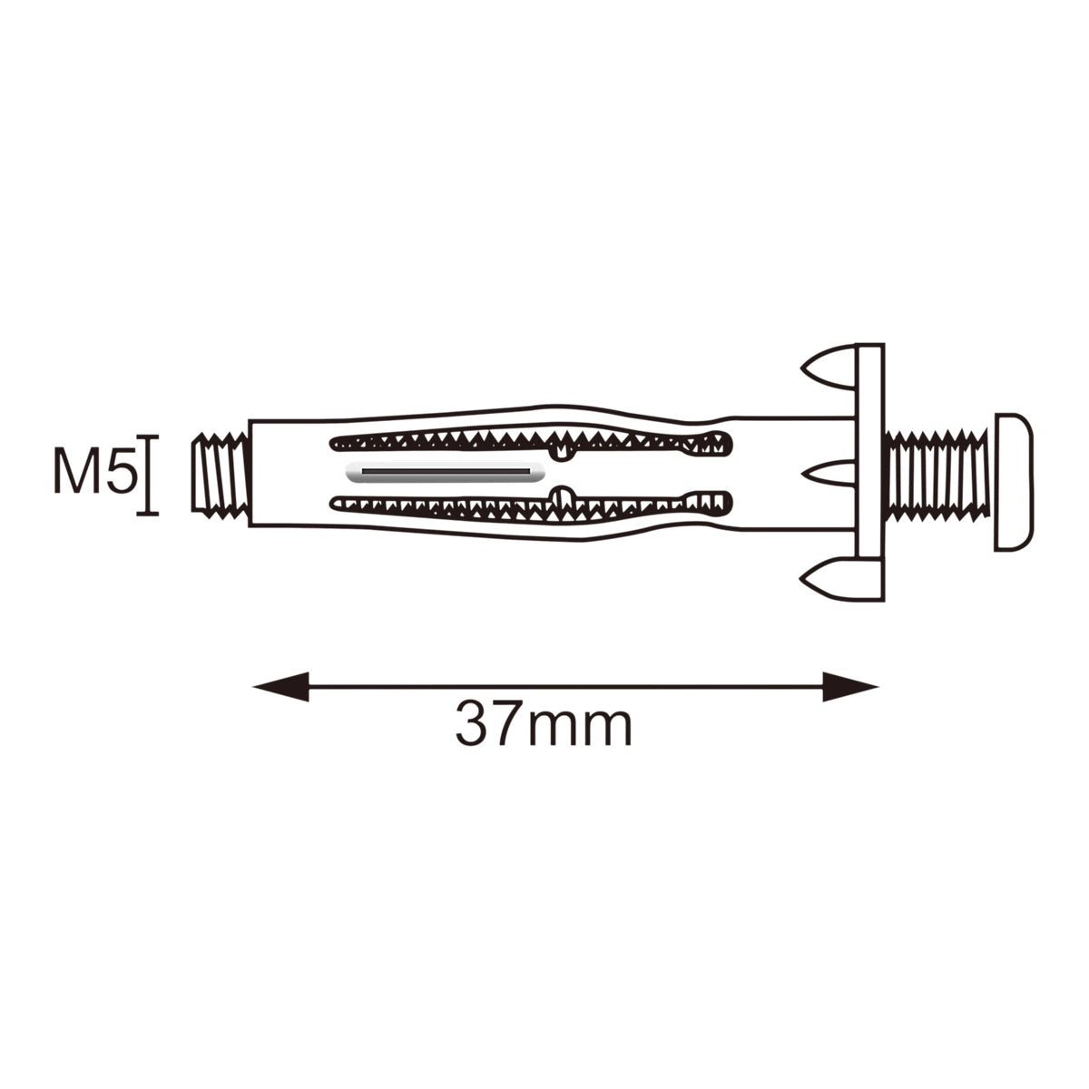 M5 x 40mm Heavy Duty Plasterboard Fixings