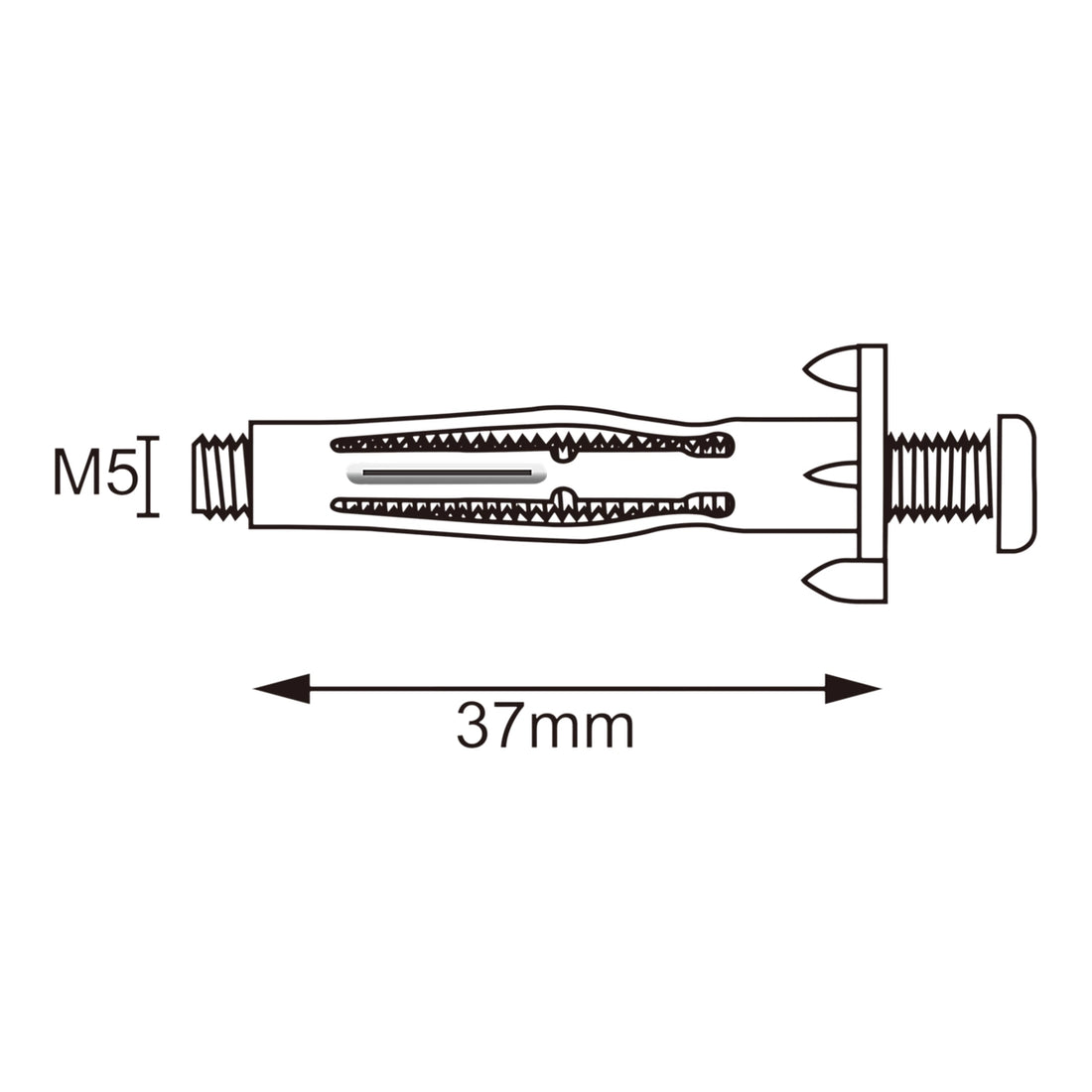 M5 x 40mm Heavy Duty Plasterboard Fixings