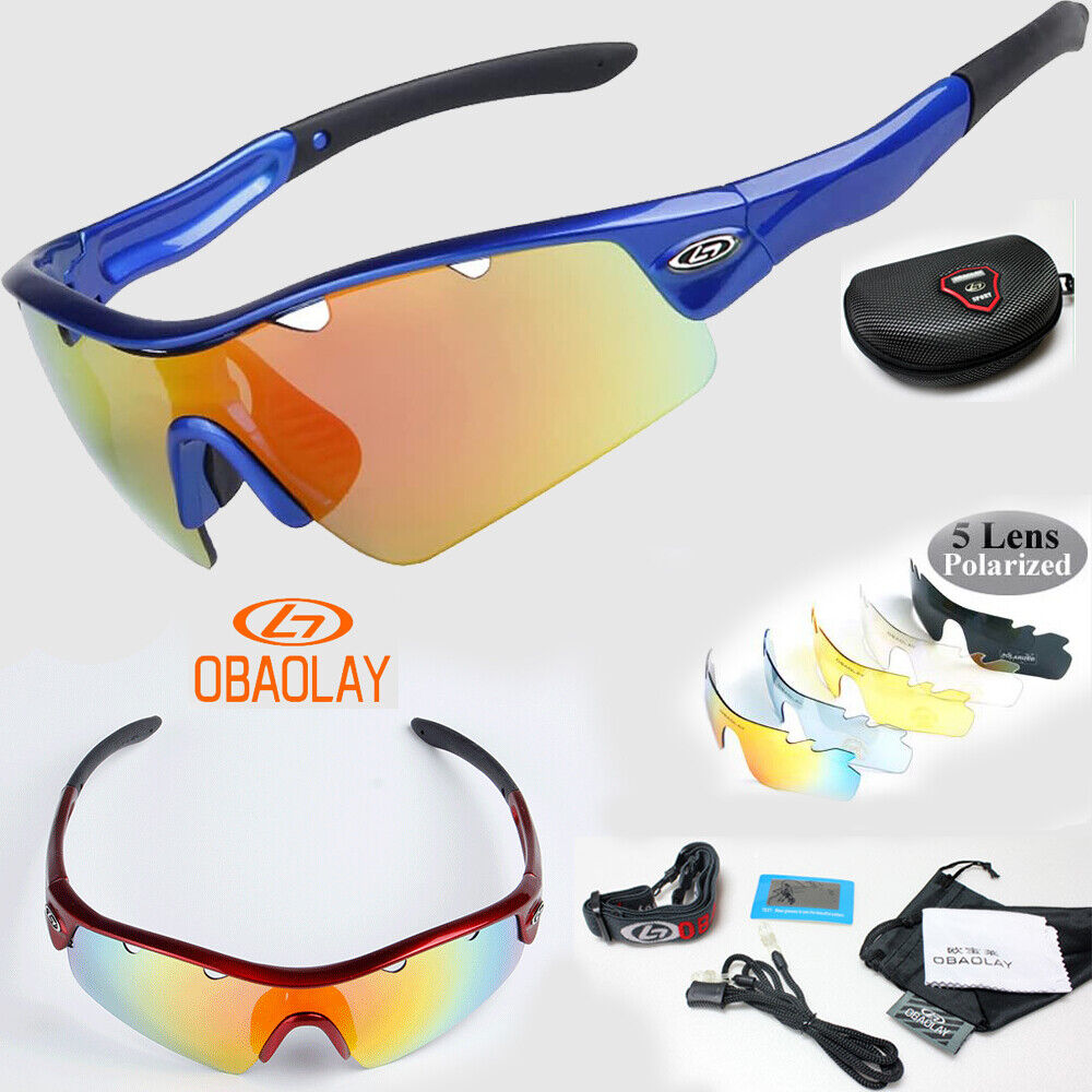 Obaolay Outdoor Polarized Glasses for Riding Sports Sunglasses Wind-Proof Unisex