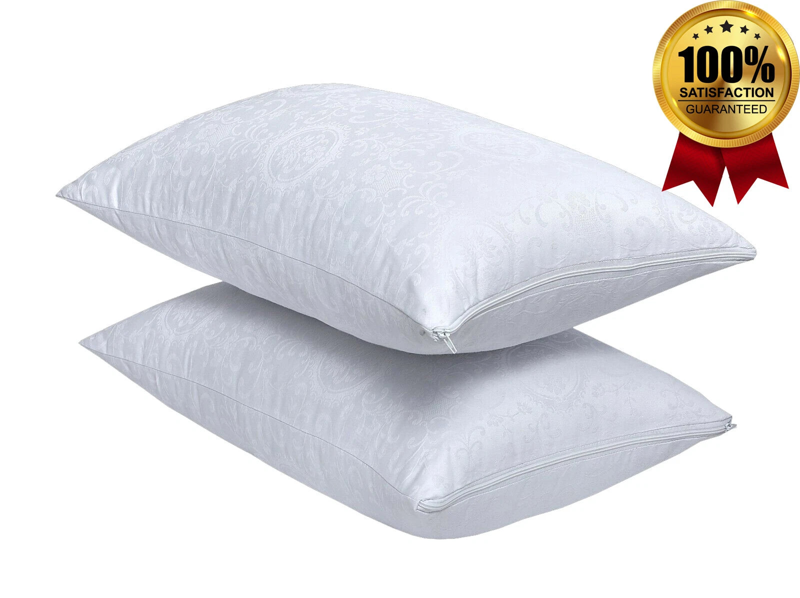 Luxury Jacquard Zipped Pillow Protectors