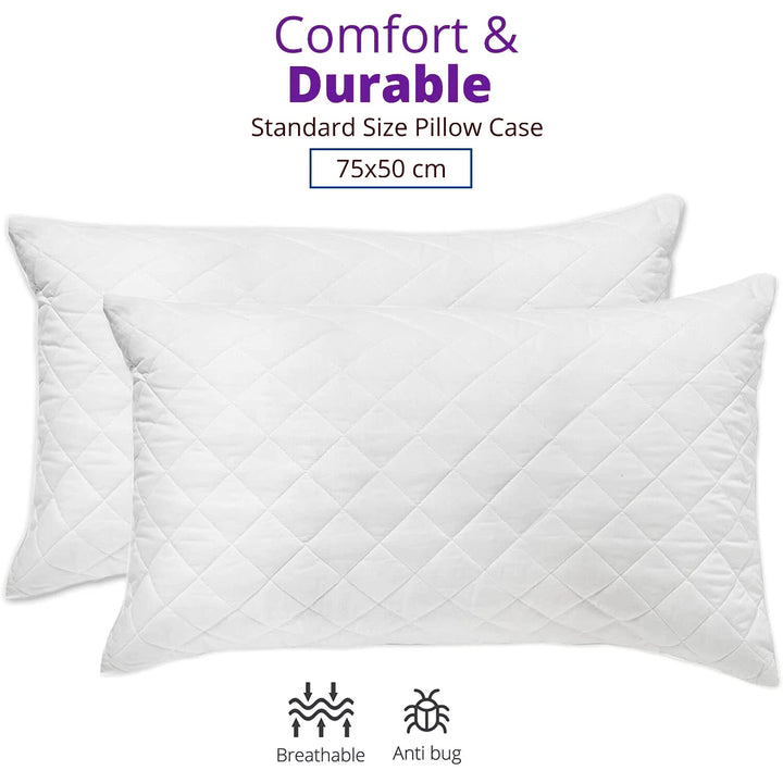 Quilted Zipped Pillow Protectors