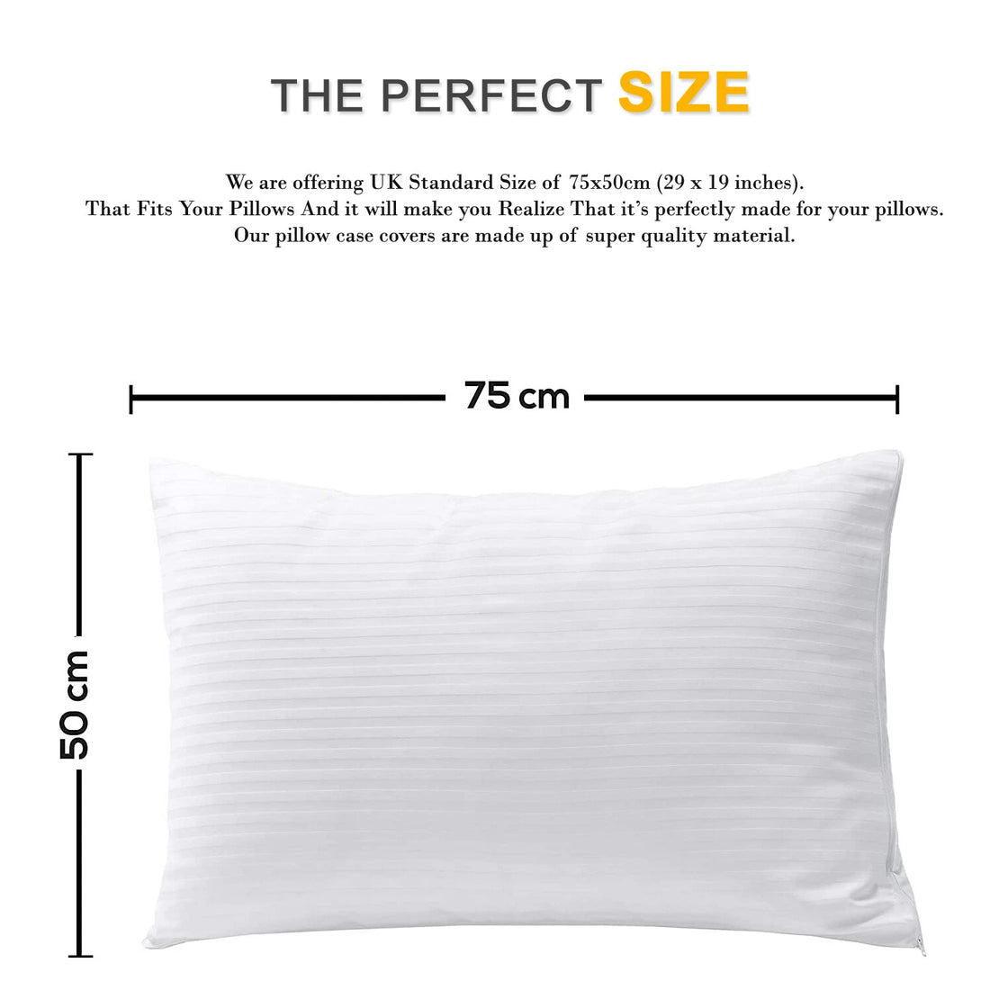 Satin Stripe Pillow Protectors