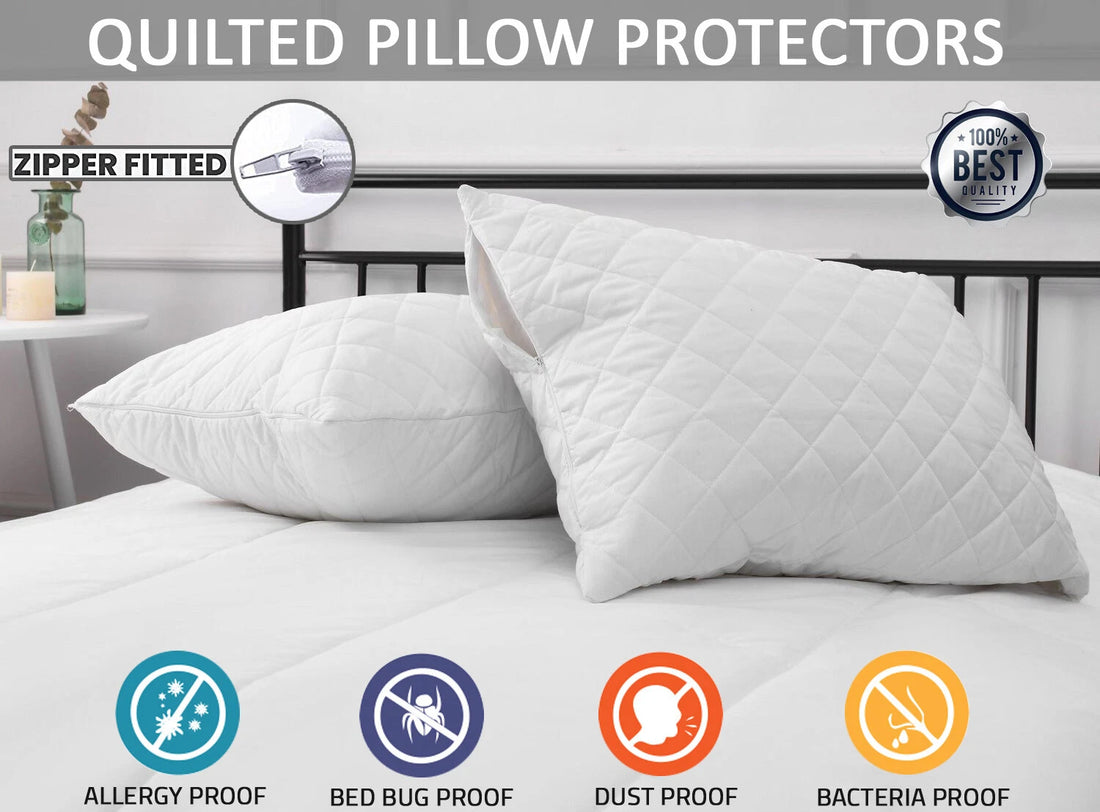 Quilted Zipped Pillow Protectors