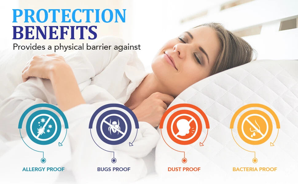 Quilted Zipped Pillow Protectors