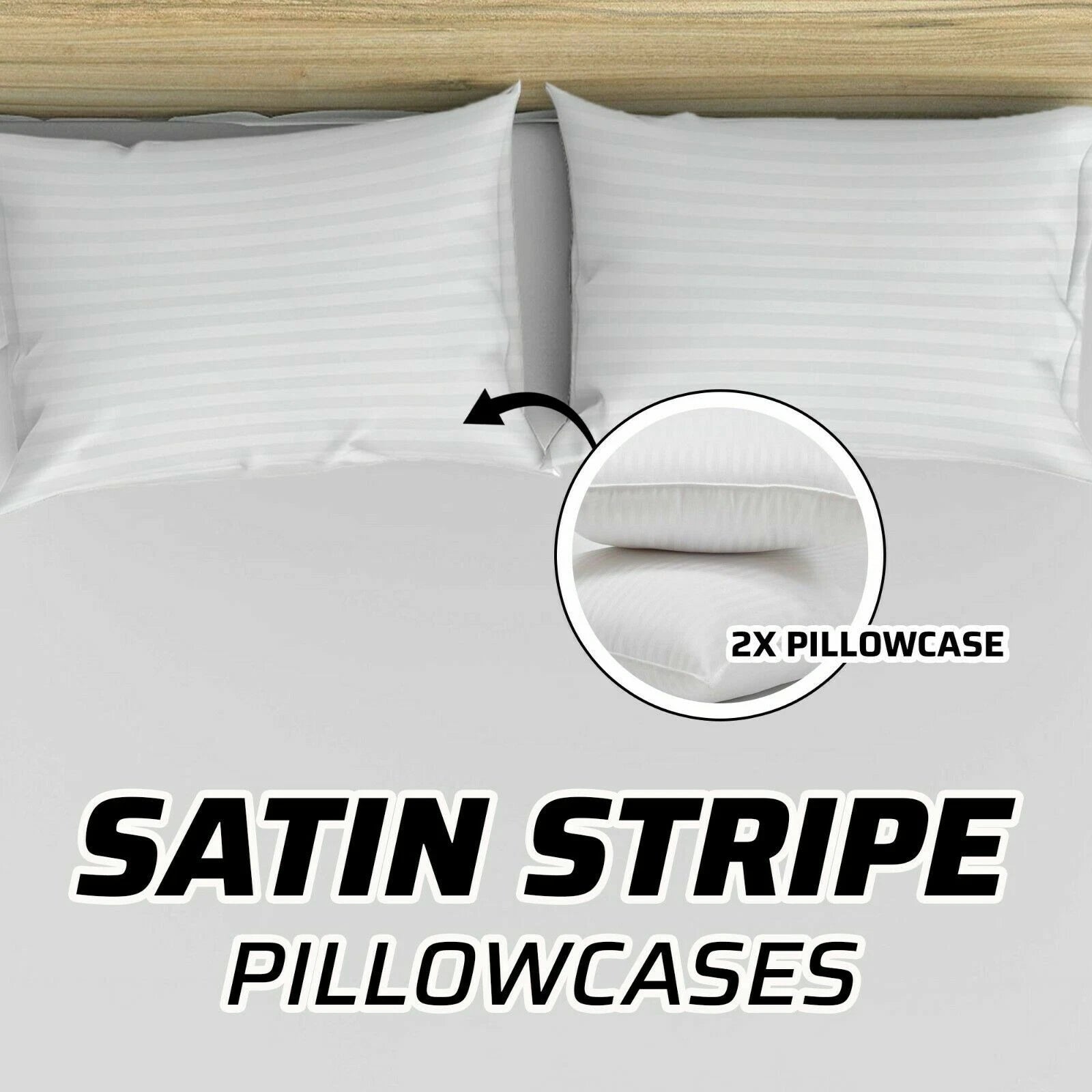 Satin Stripe Pillow Protectors