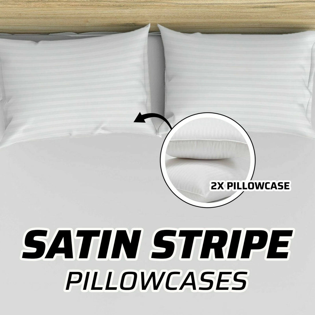 Satin Stripe Pillow Protectors