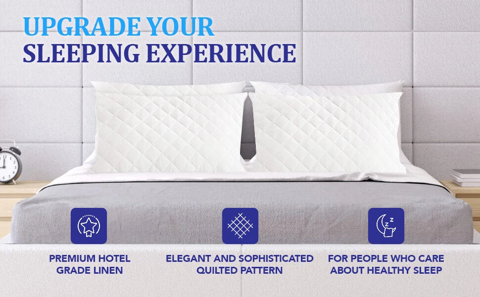 Quilted Zipped Pillow Protectors