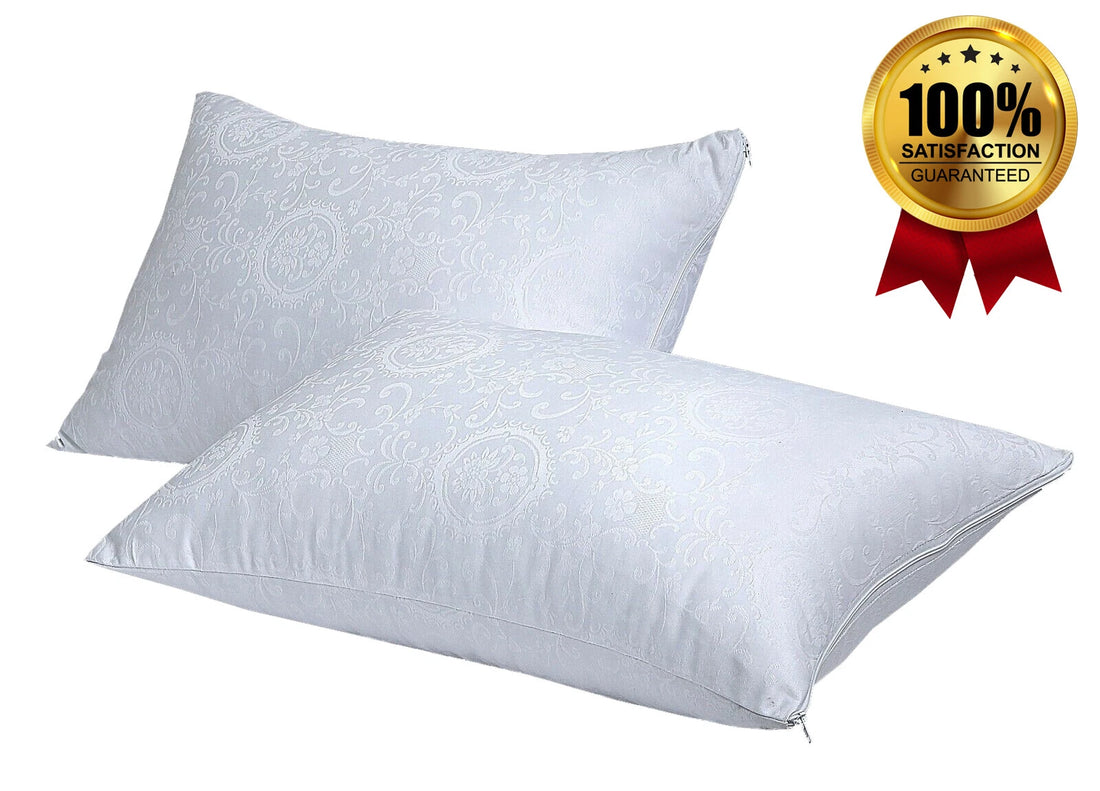 Luxury Jacquard Zipped Pillow Protectors
