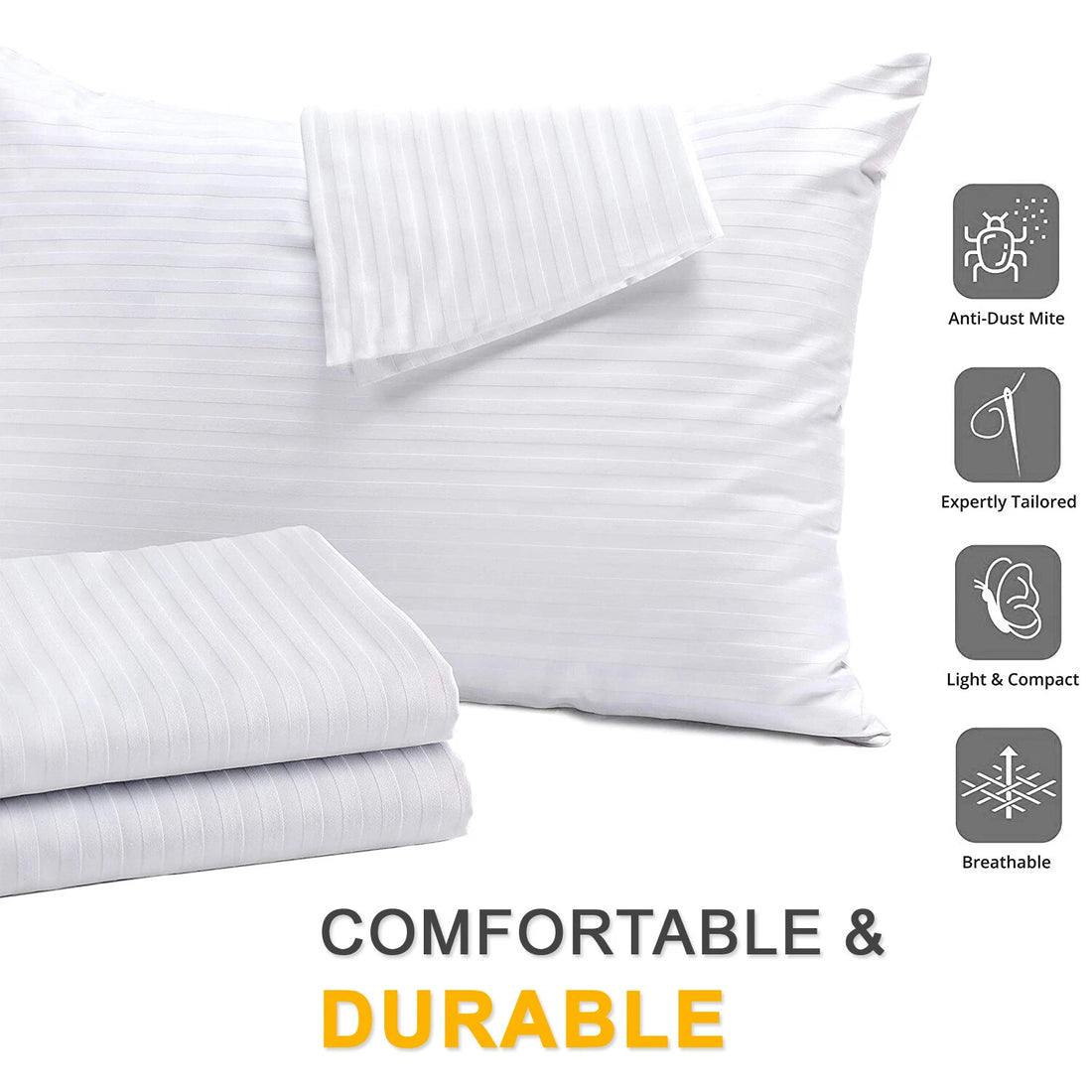 Satin Stripe Pillow Protectors